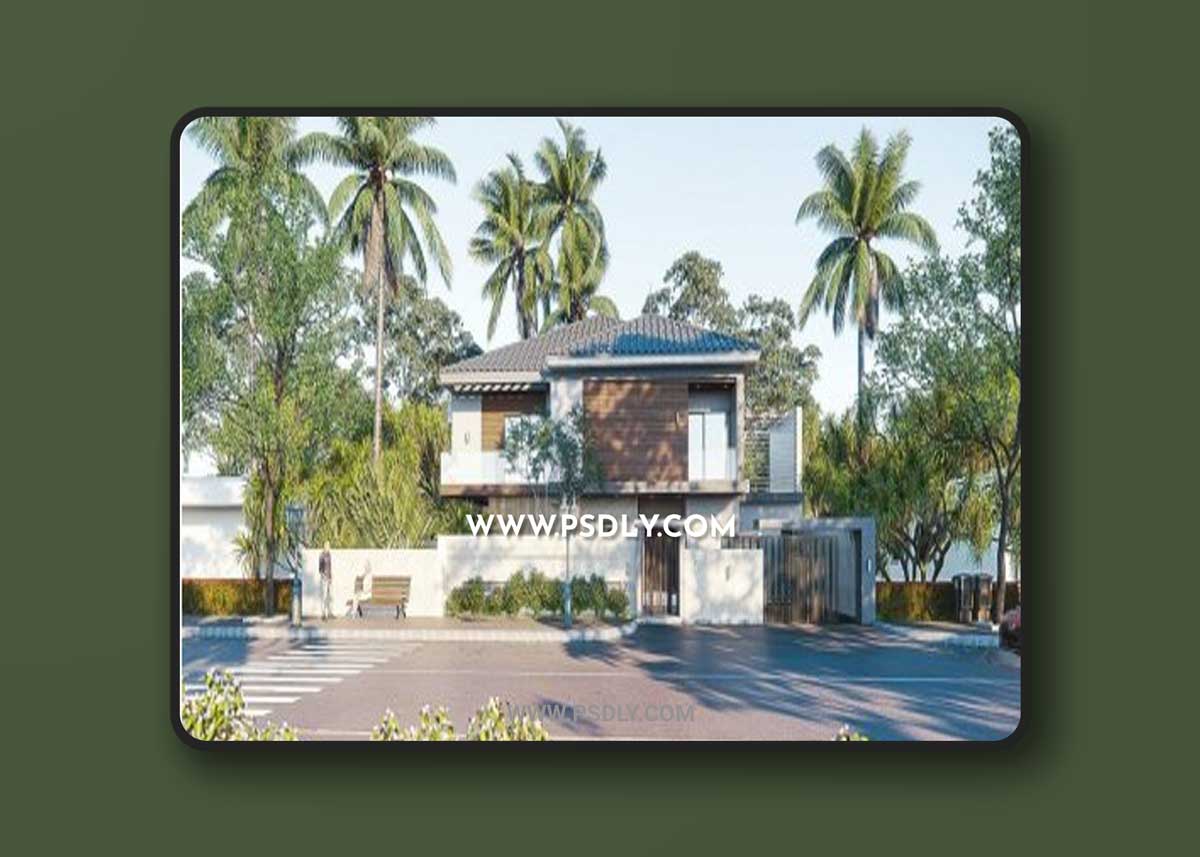 Exterior House Scene Sketchup by DatHouzz 3D Models