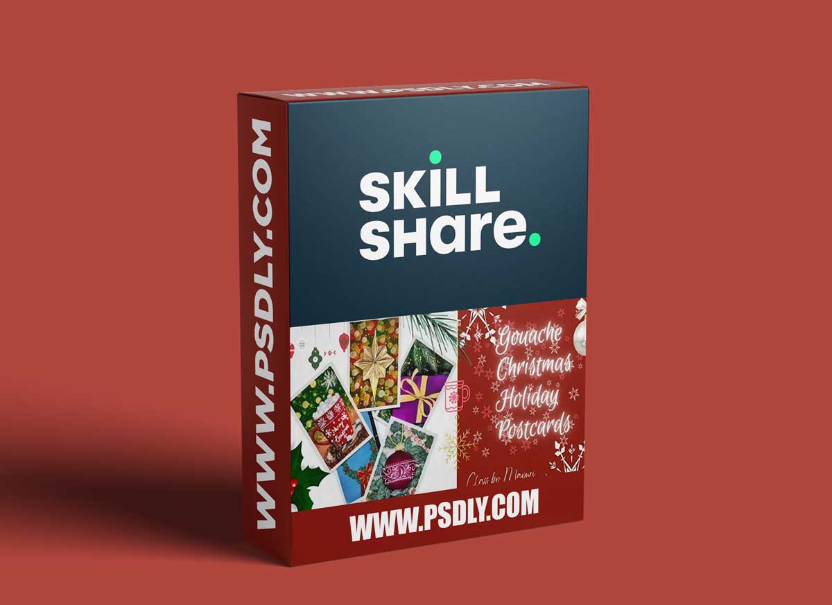 Gouache Christmas Holiday Postcards: Gouache Metallics for the added Bling!!