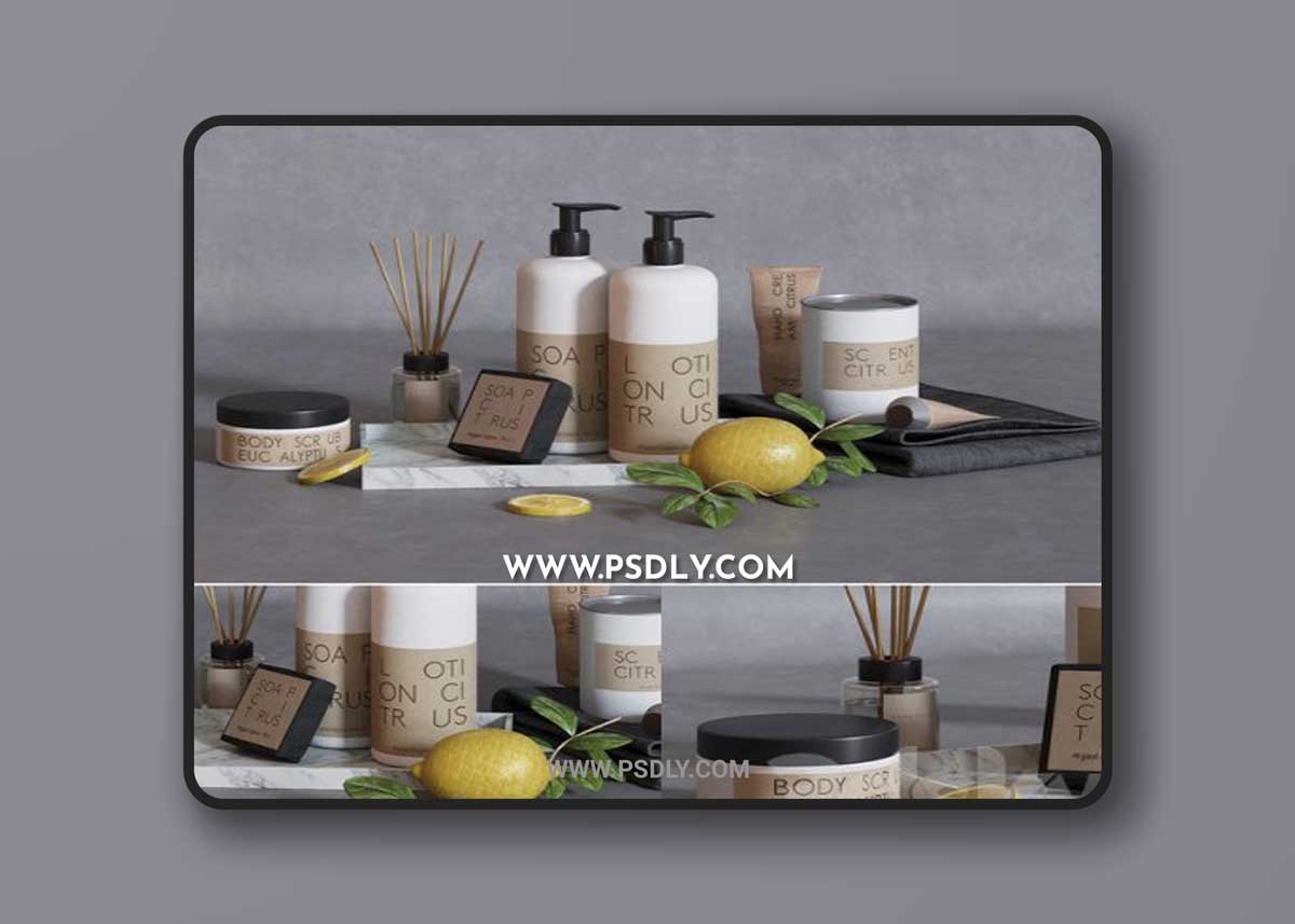 Granit skincare bath set 3D Models