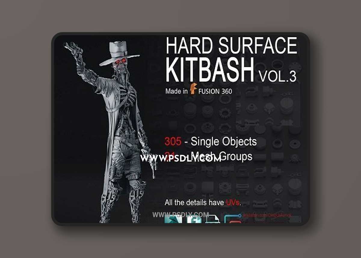 Hard Surface KitBash Volume 3 3D Models