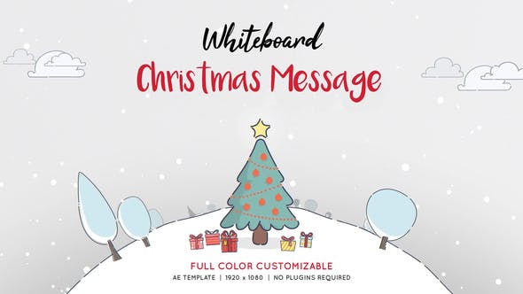 Videohive Whiteboard Christmas Message 34752773