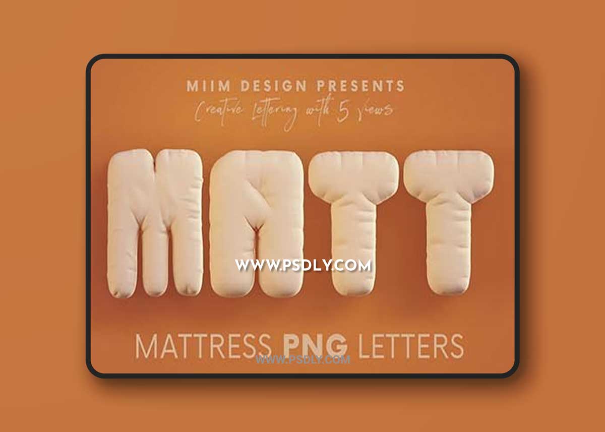 Mattress or Pillow - 3D Lettering