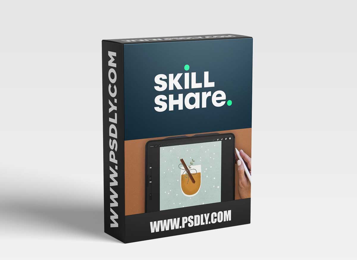 Minimalistic Cocktail Illustration in Procreate + Free Procreate Brushes