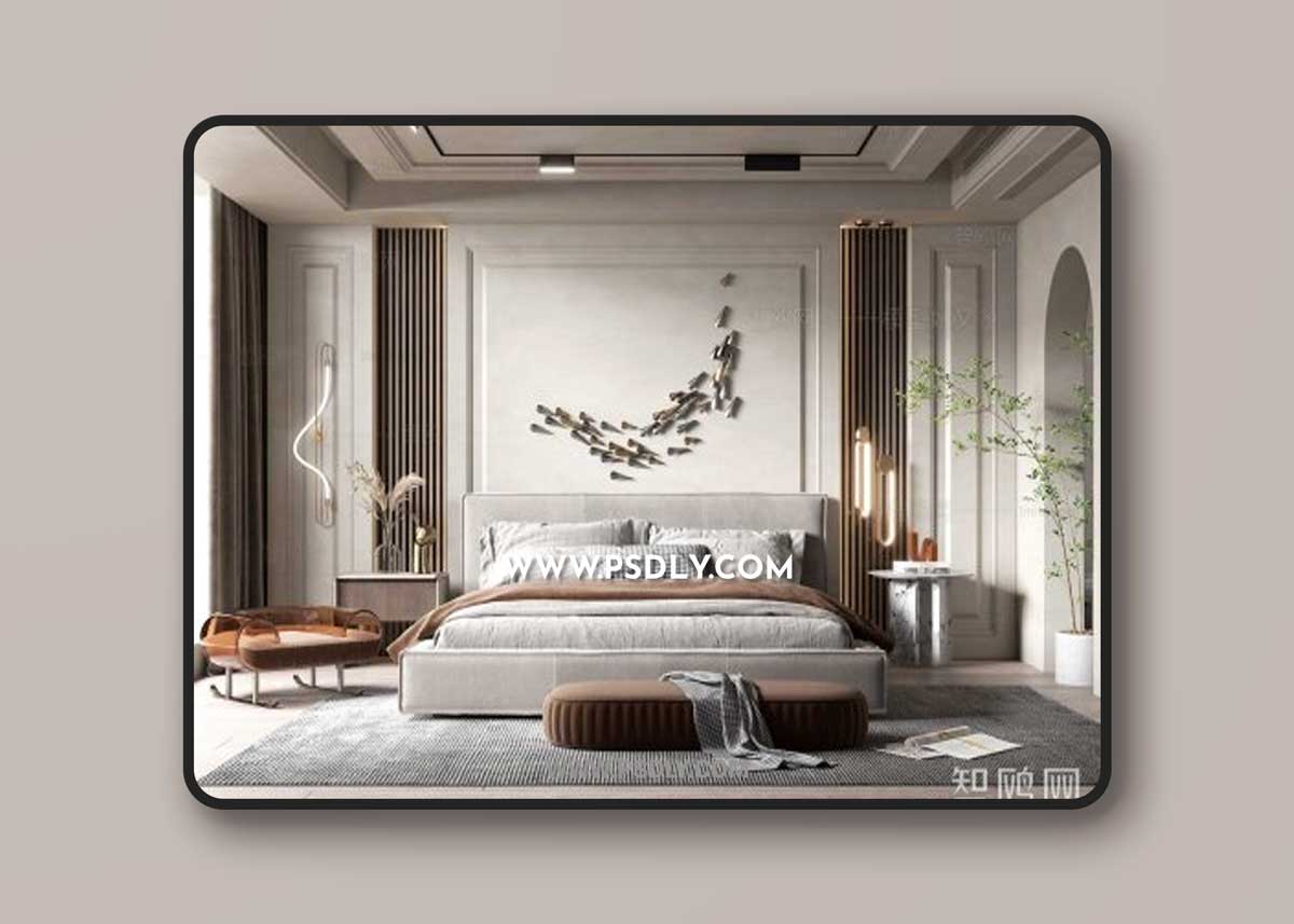 Modern bedroom 1002540 3D Models
