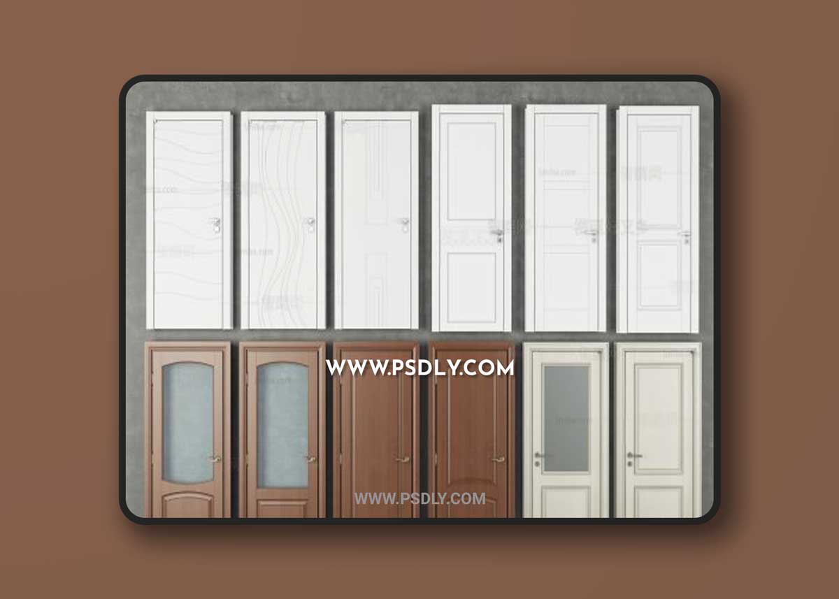 Modern door combination 96730 3D Models