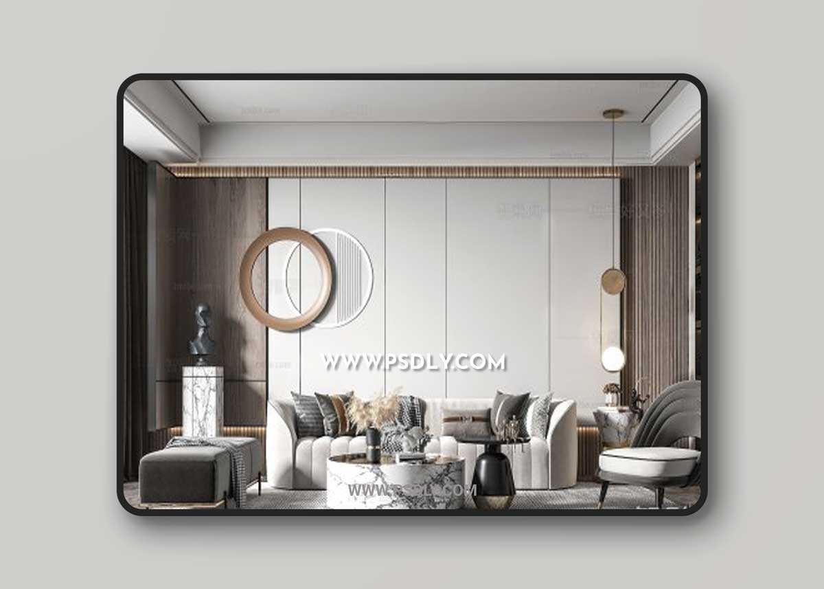 Modern living room 848424 3D ModelsModern living room 848424 3D Models