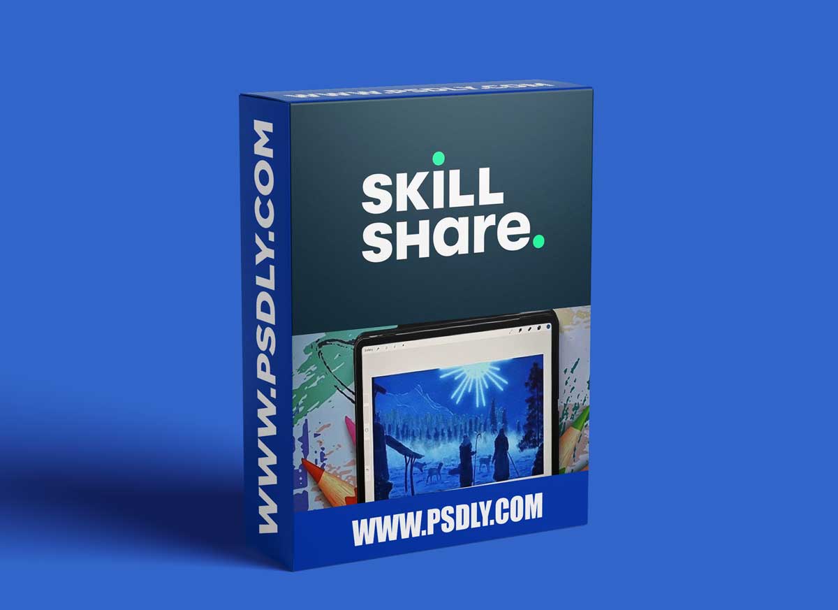 Nativity Contrast Painting in Procreate 5X with free Brushes, Color Palette, Canvas and Sketch