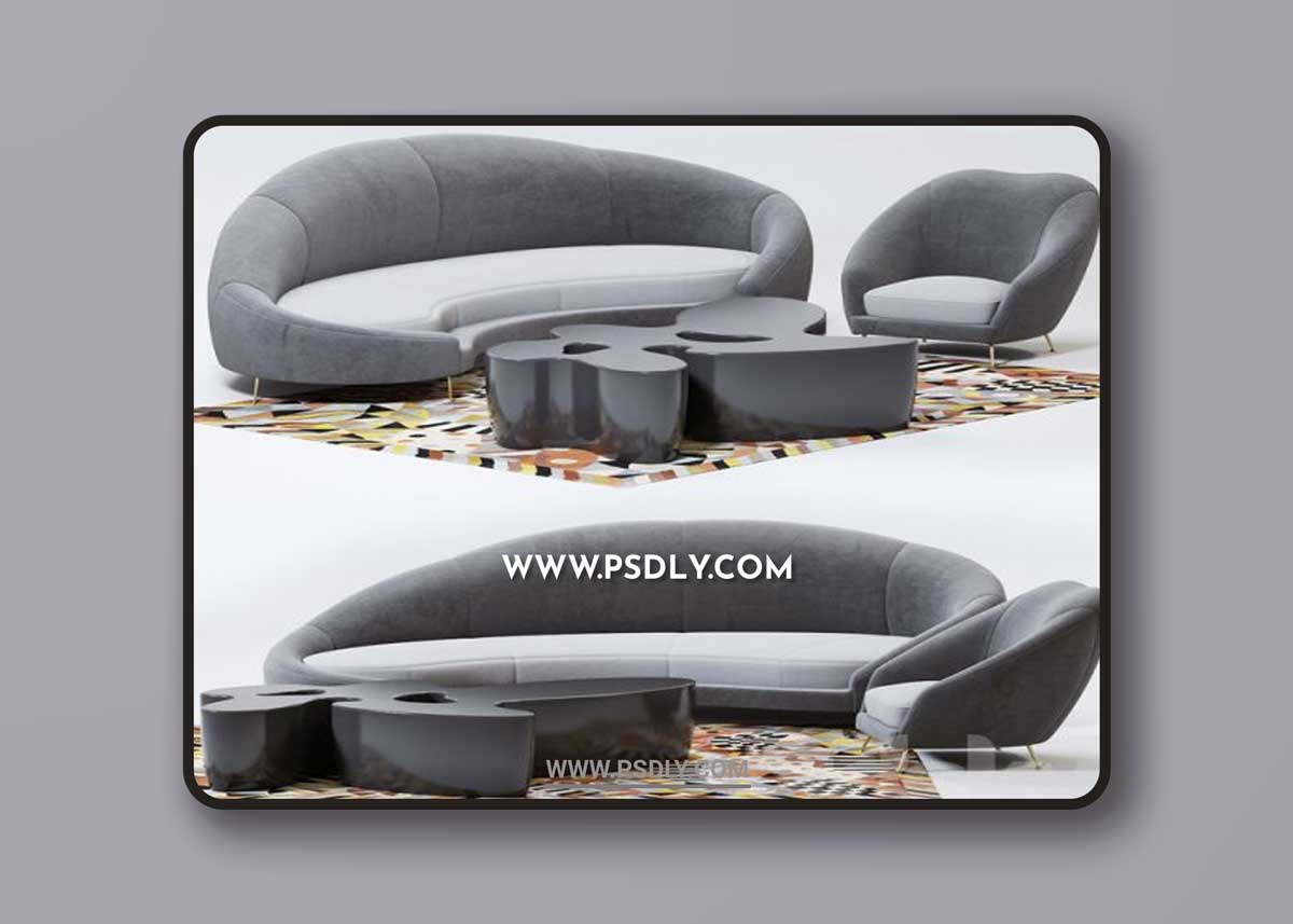 Nilufar Furniture Set 3D Model