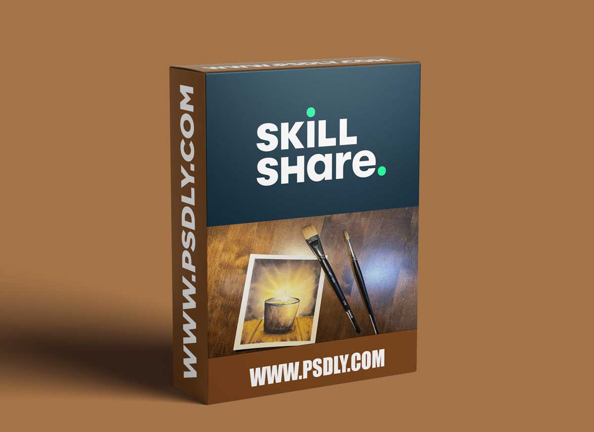 Painting a candle with watercolors