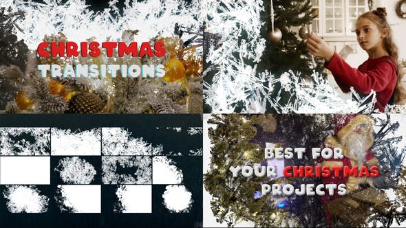 Videohive Ice Christmas Transitions | After Effects 34988297
