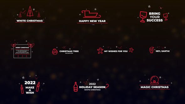 Videohive Christmas And New Year Titles || After Effects 35335459