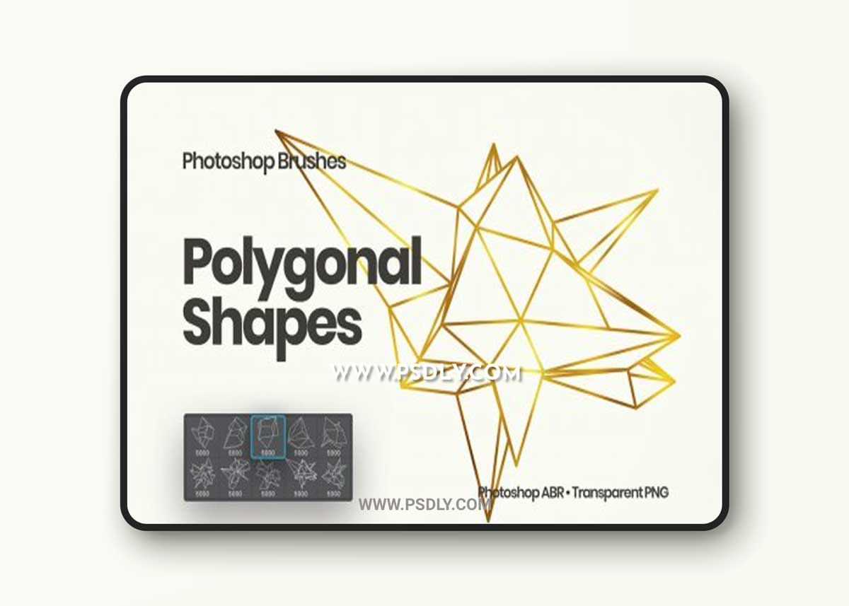 Polygonal Shapes Photoshop Brushes