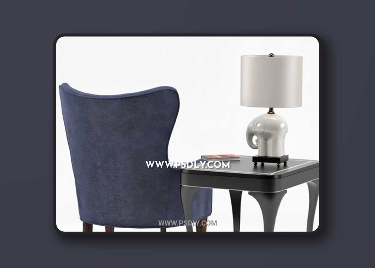 Porcelain-Lamp-Flirt-End-Table 3D Models
