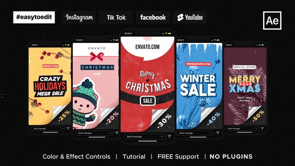 Videohive Christmas Instagram Stories / Sale 35185182
