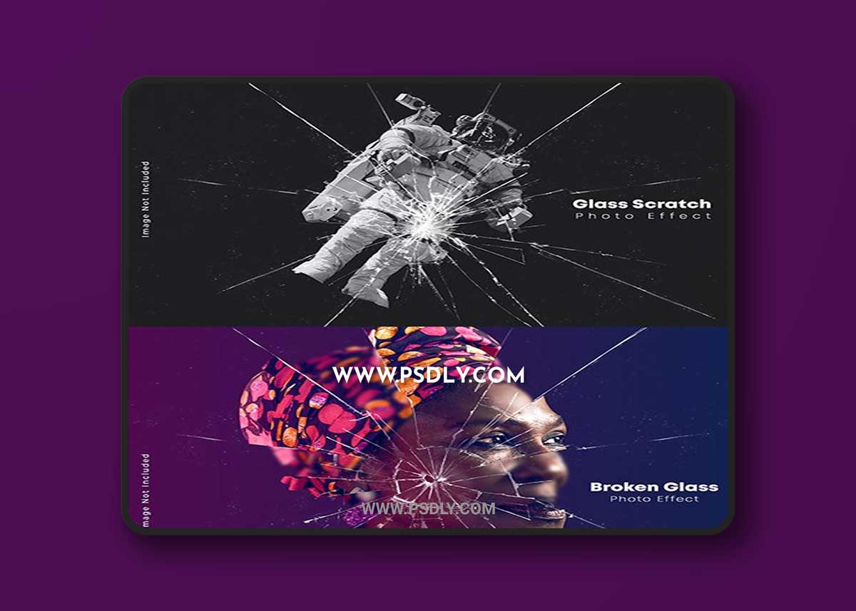 Realistic broken glass effect