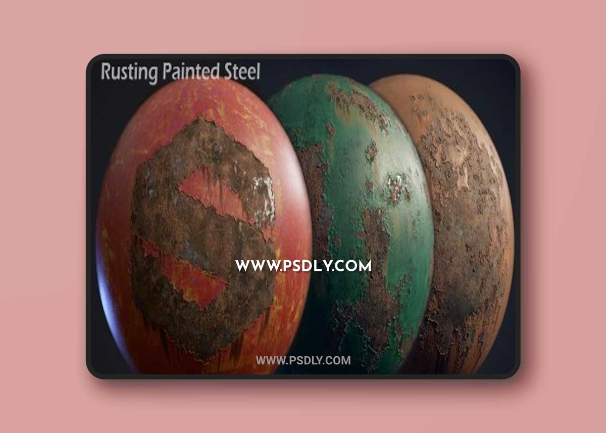 Rusting Painted Steel - Customizable Material