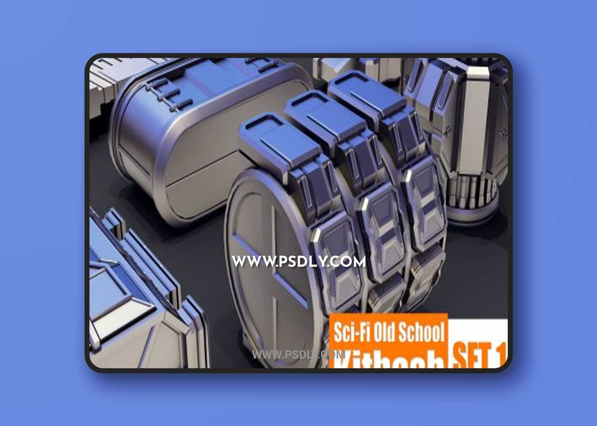 Sci-Fi Old School Kitbash 3D model
