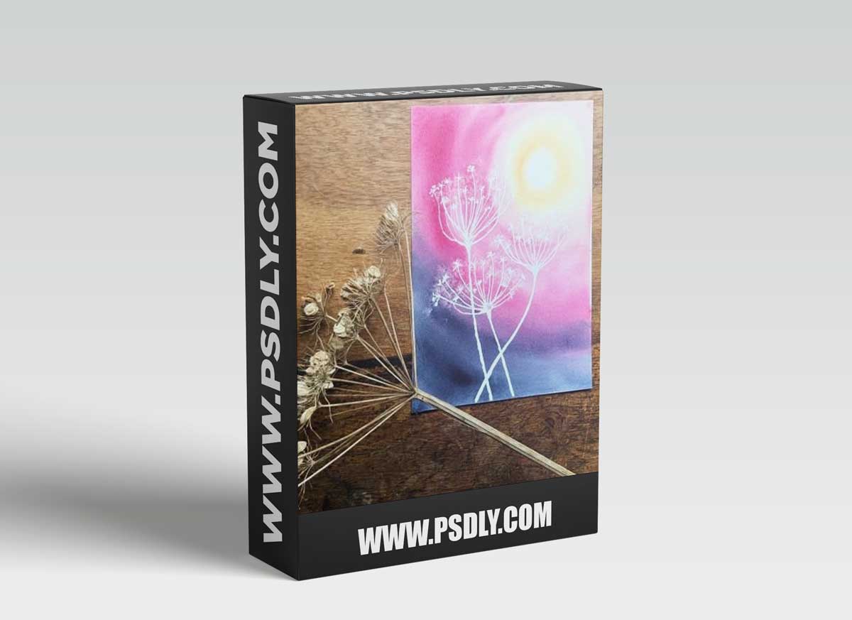 Sunset Seed Heads in Watercolour