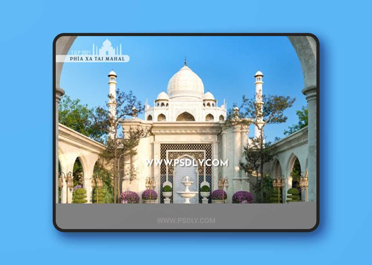 TAJ MAHAL Exterior Scene Sketchup 3D model