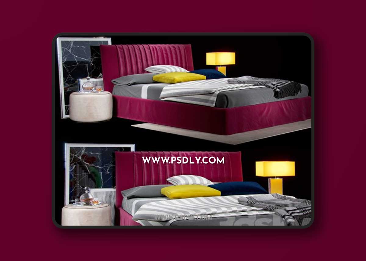 bed lovely big chic bolzan letti lbcm29 3D Models
