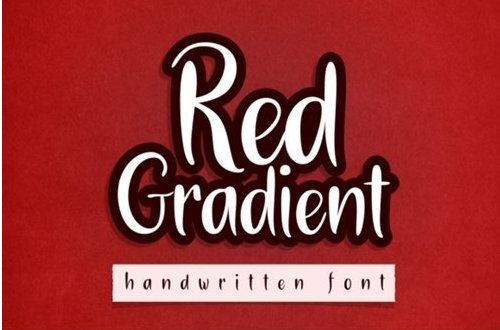 Red Gradient Font
