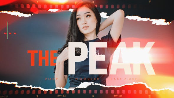 Videohive Peak Modern Vintage Gradient Typography Opener Promotion 34963055