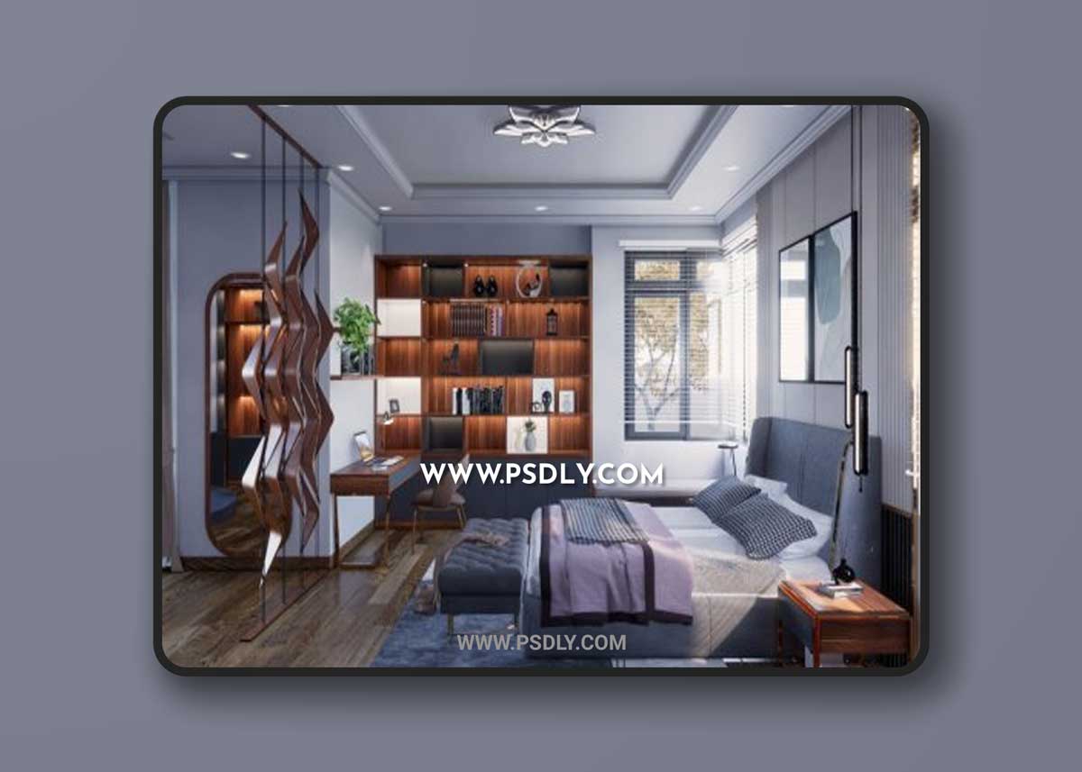 nterior Bedroom Scene Sketchup By Thai Dim