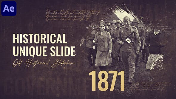 Videohive Historical Timeline Slideshow || Brush Slideshow 35536059