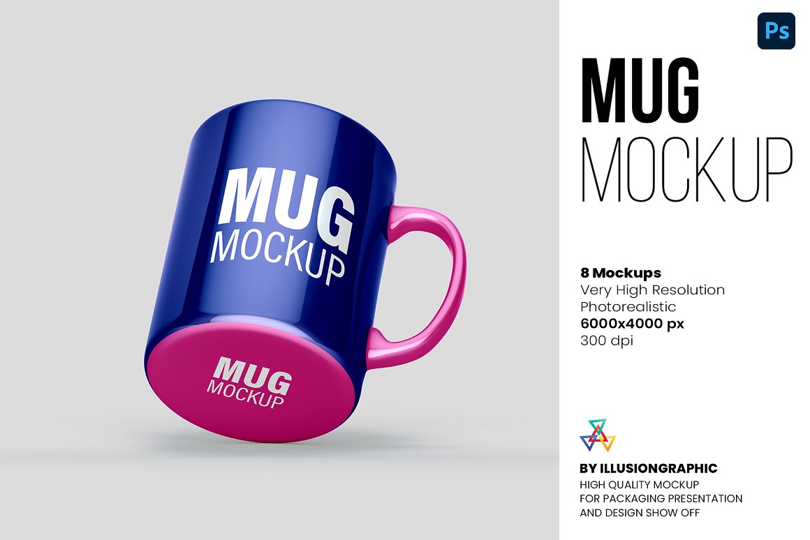 CreativeMarket - Mug Mockup - 8 views 6565307