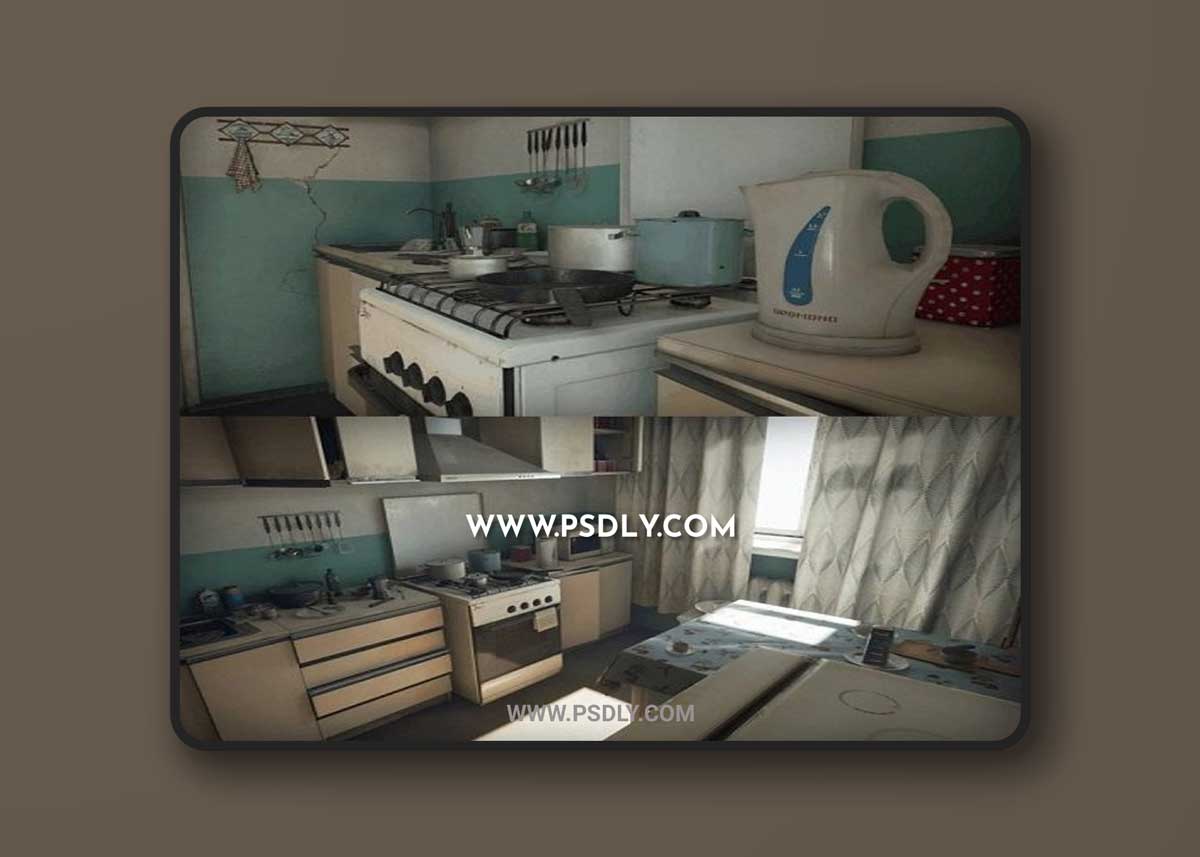 Unreal Engine – Post Soviet Kitchen 3D Model
