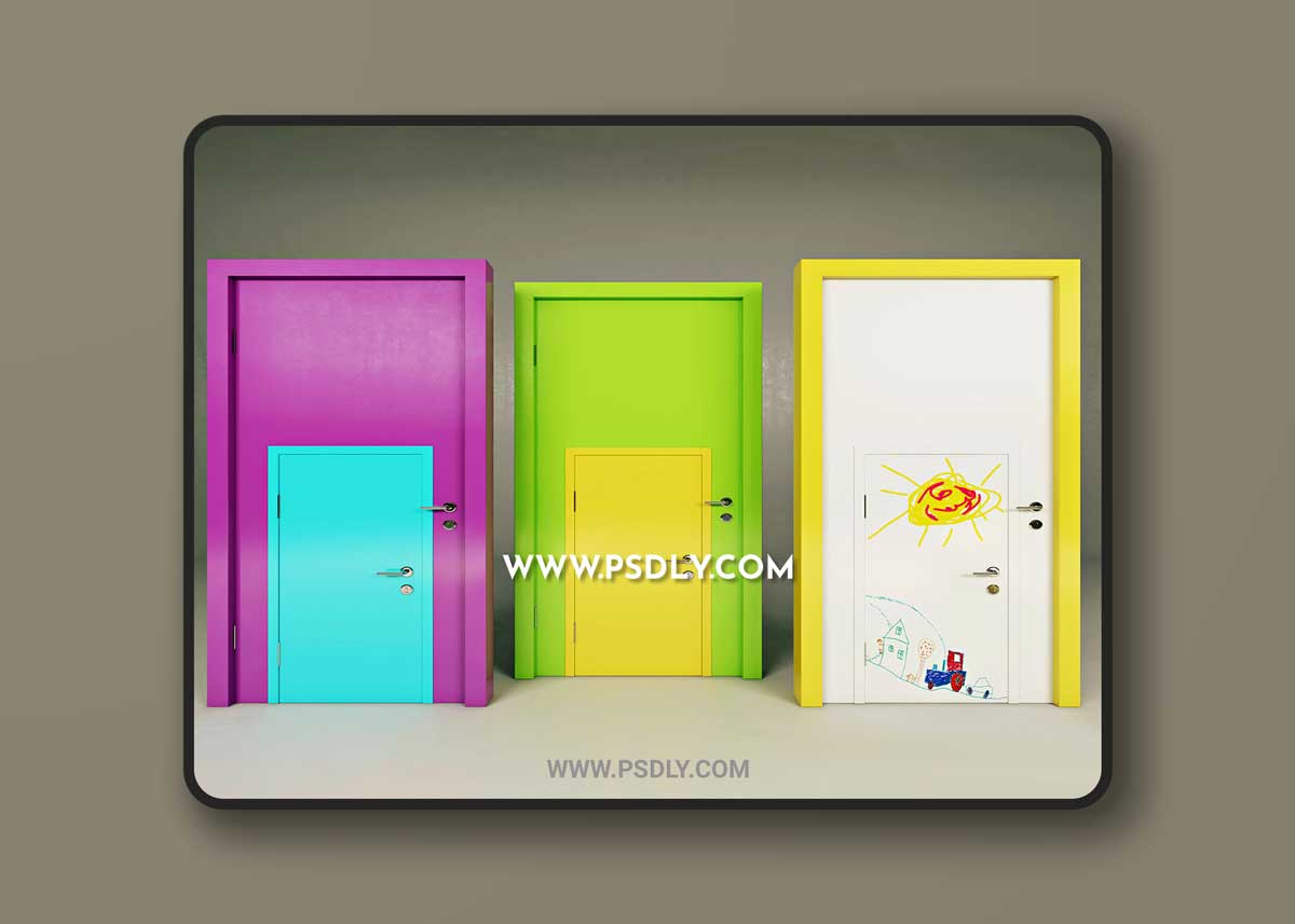 3D Models Colorful doors 45