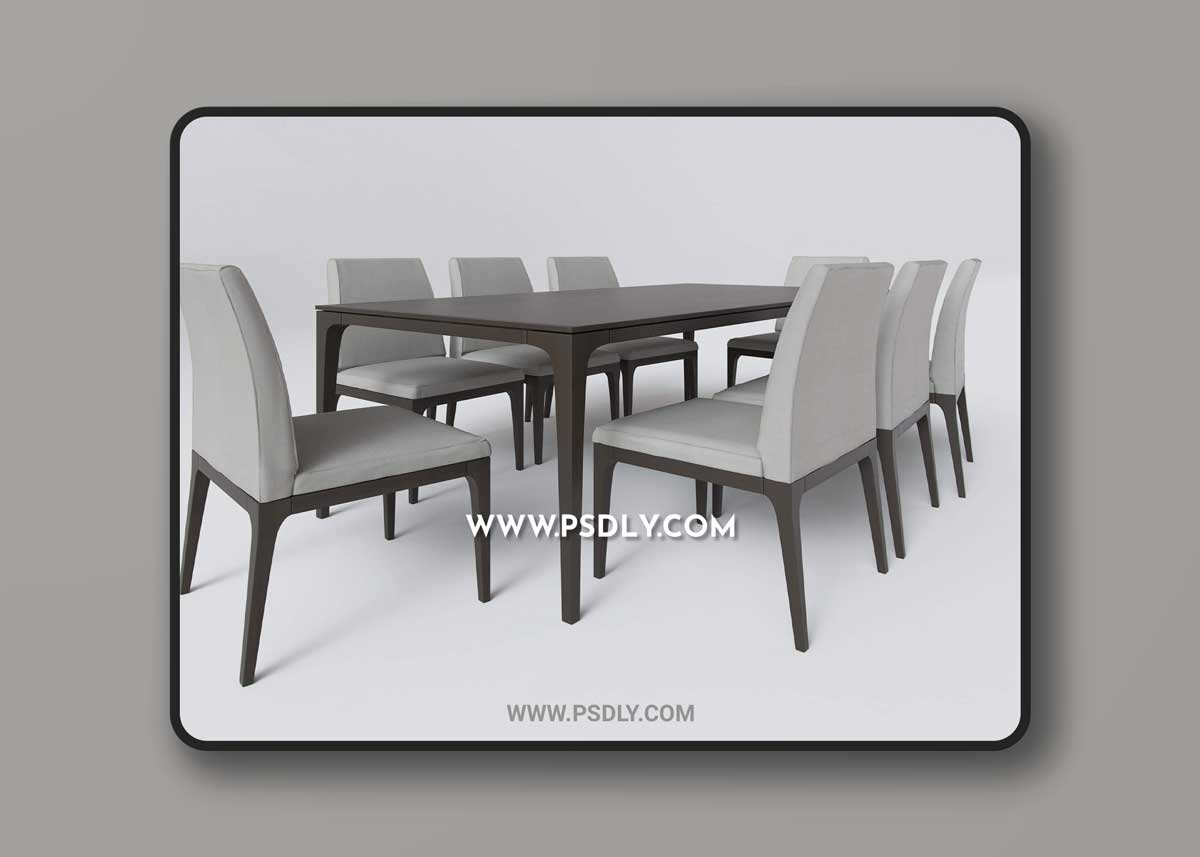 3D Models Nills Lotos table & chairs 15