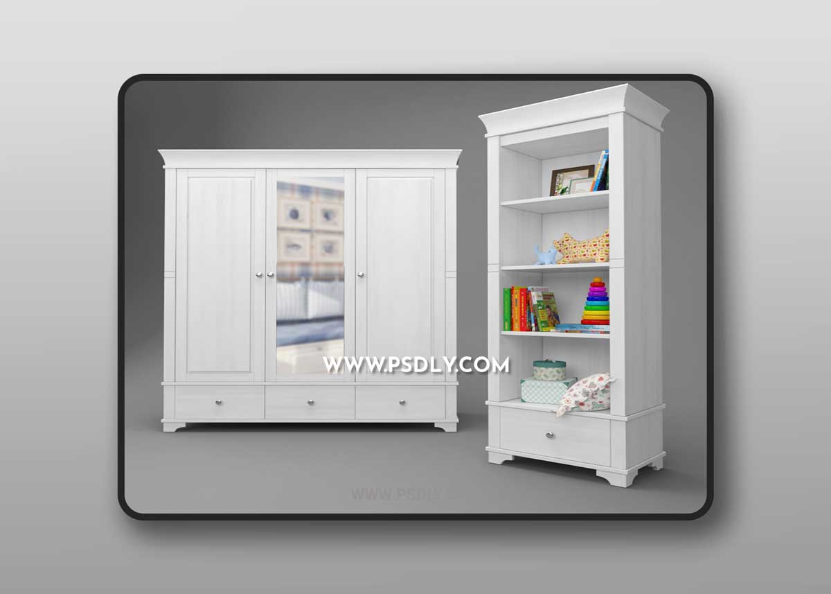 3D model of cabinet of toys 01