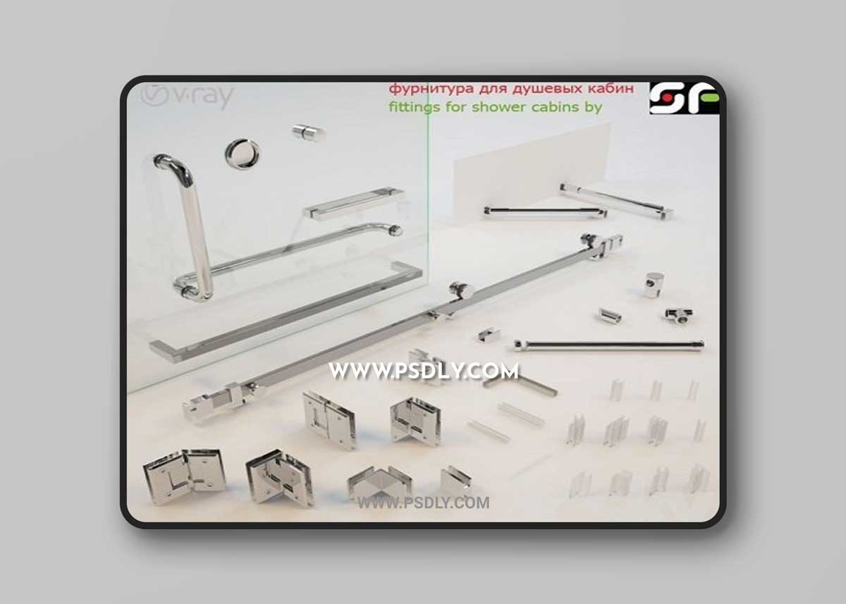 Accessories for glass shower enclosures