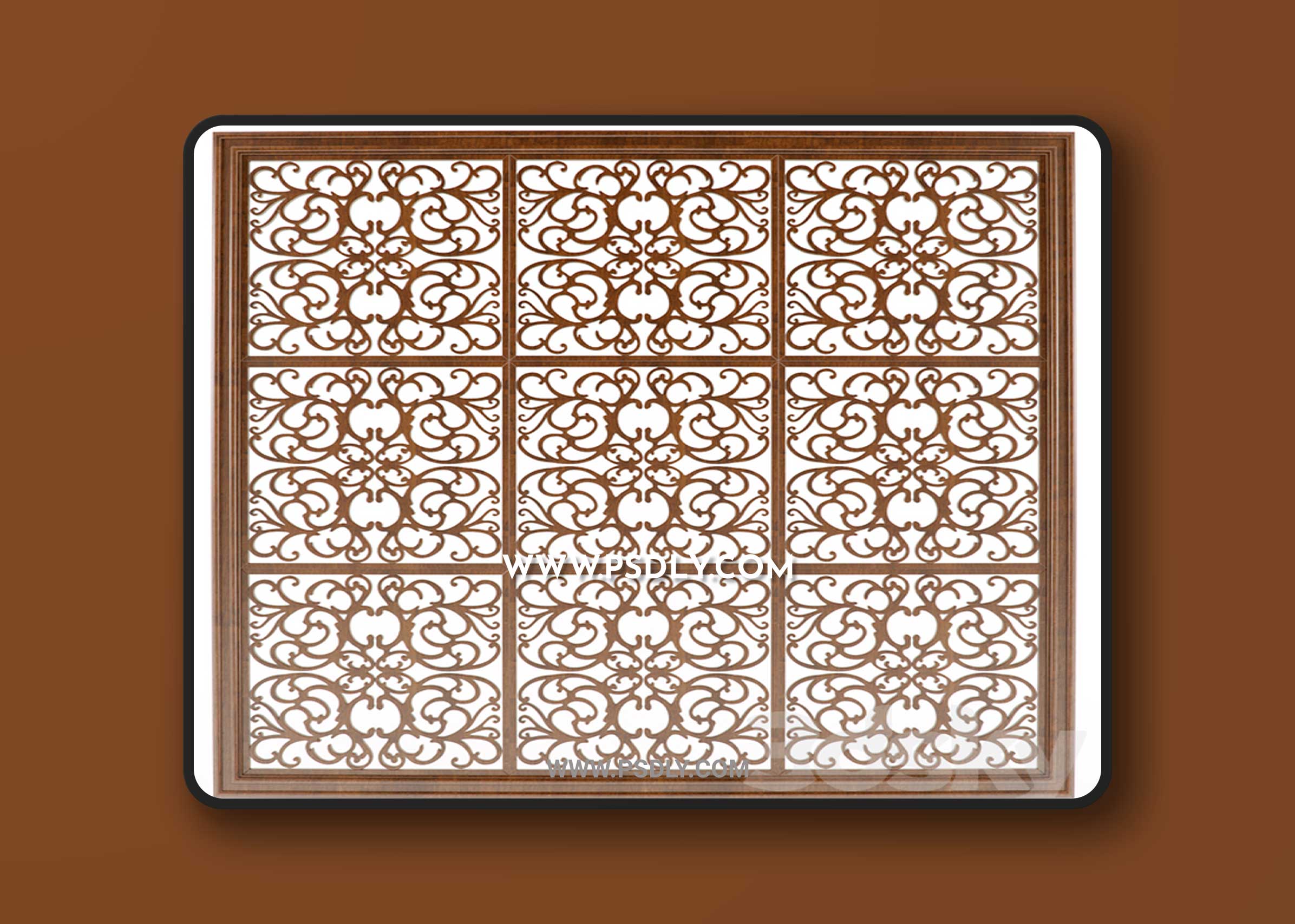 Carved panel from the groups 3D Model