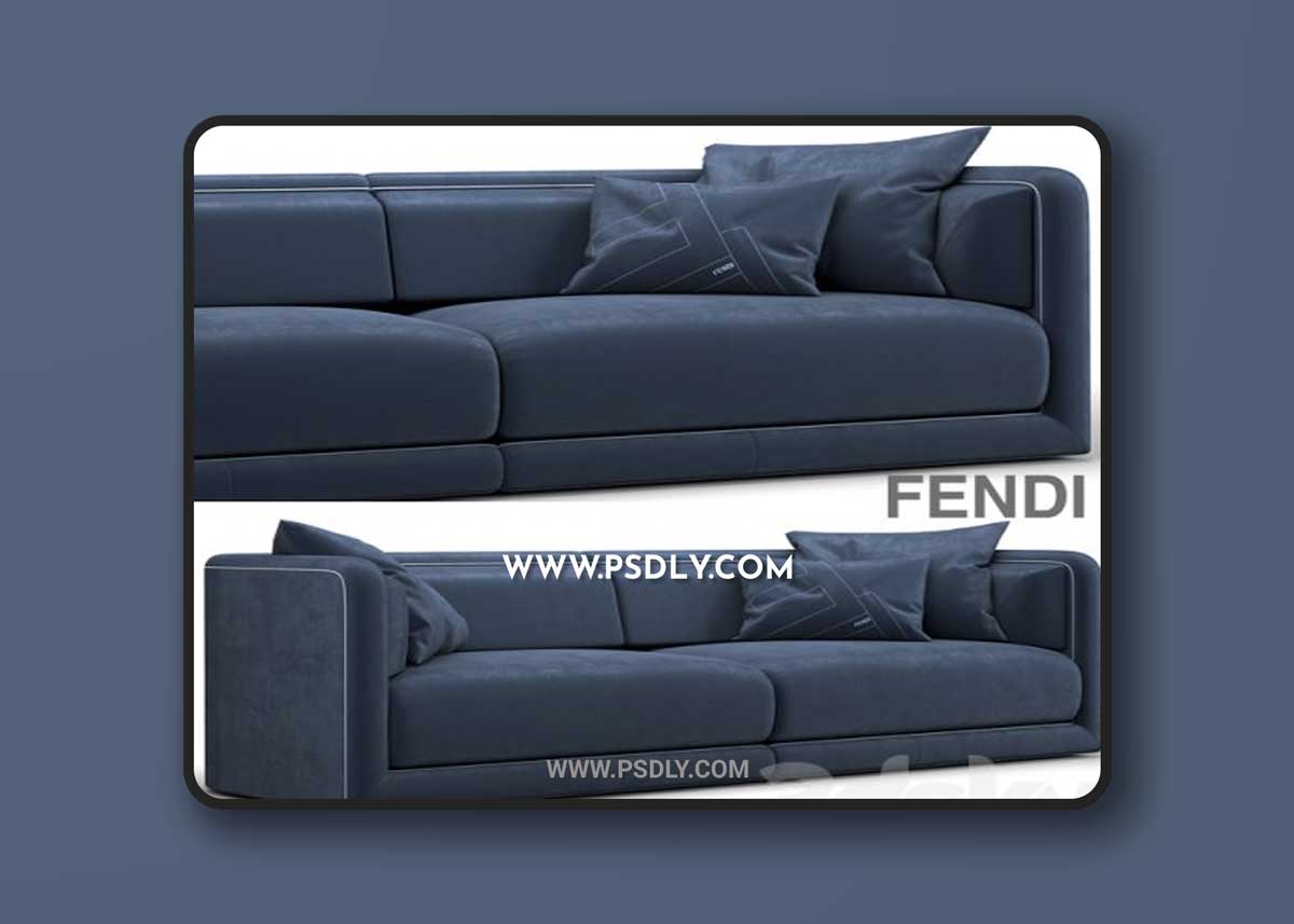 Casa-Conrad-Maxi-Sofa-Blue 3D Models