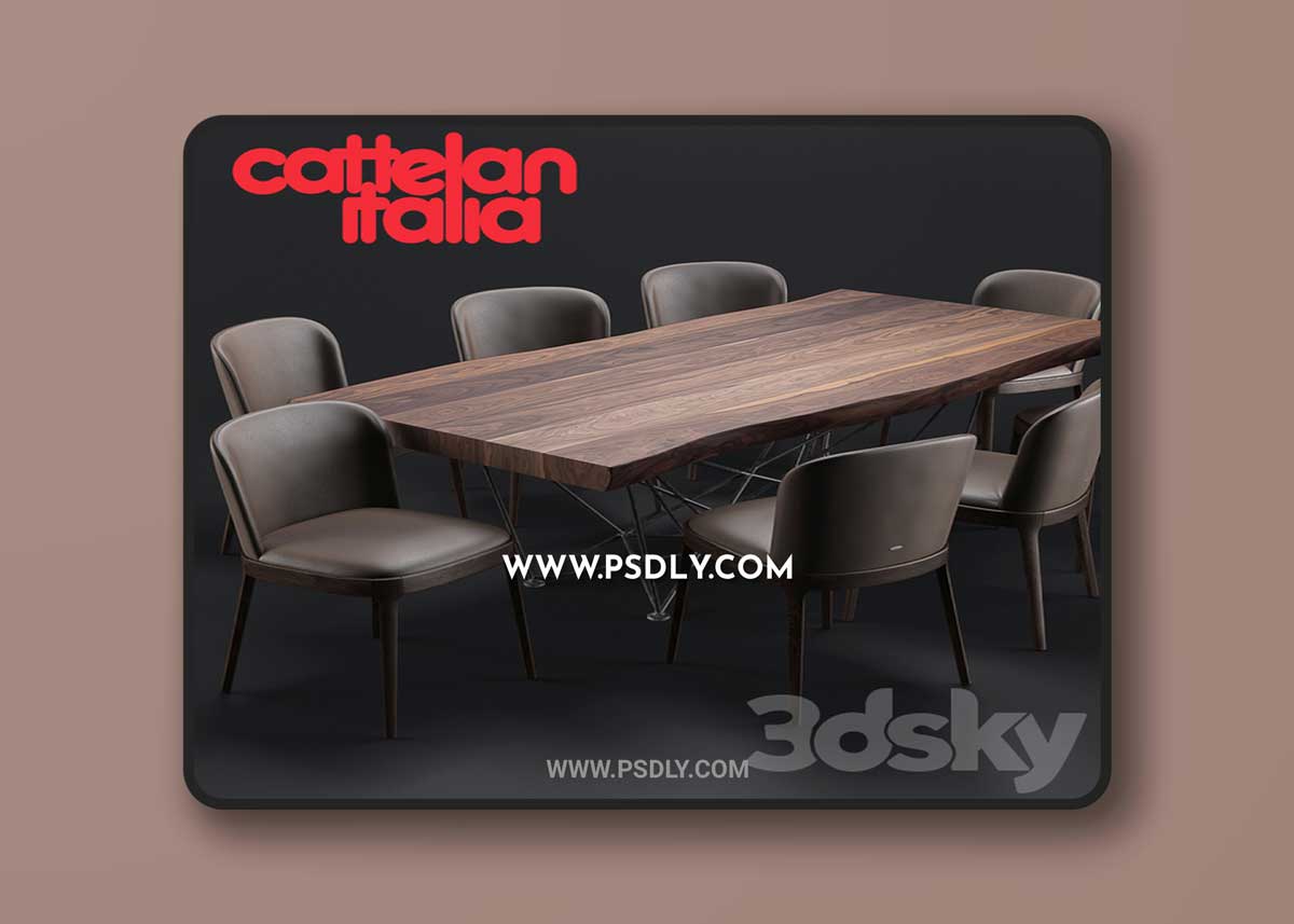 Cattelan Italia Gordon Deep Wood Magda Chair