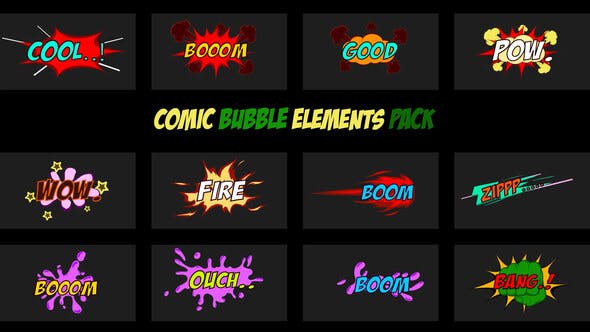 Videohive Comic Bubble Elements Pack 35473832