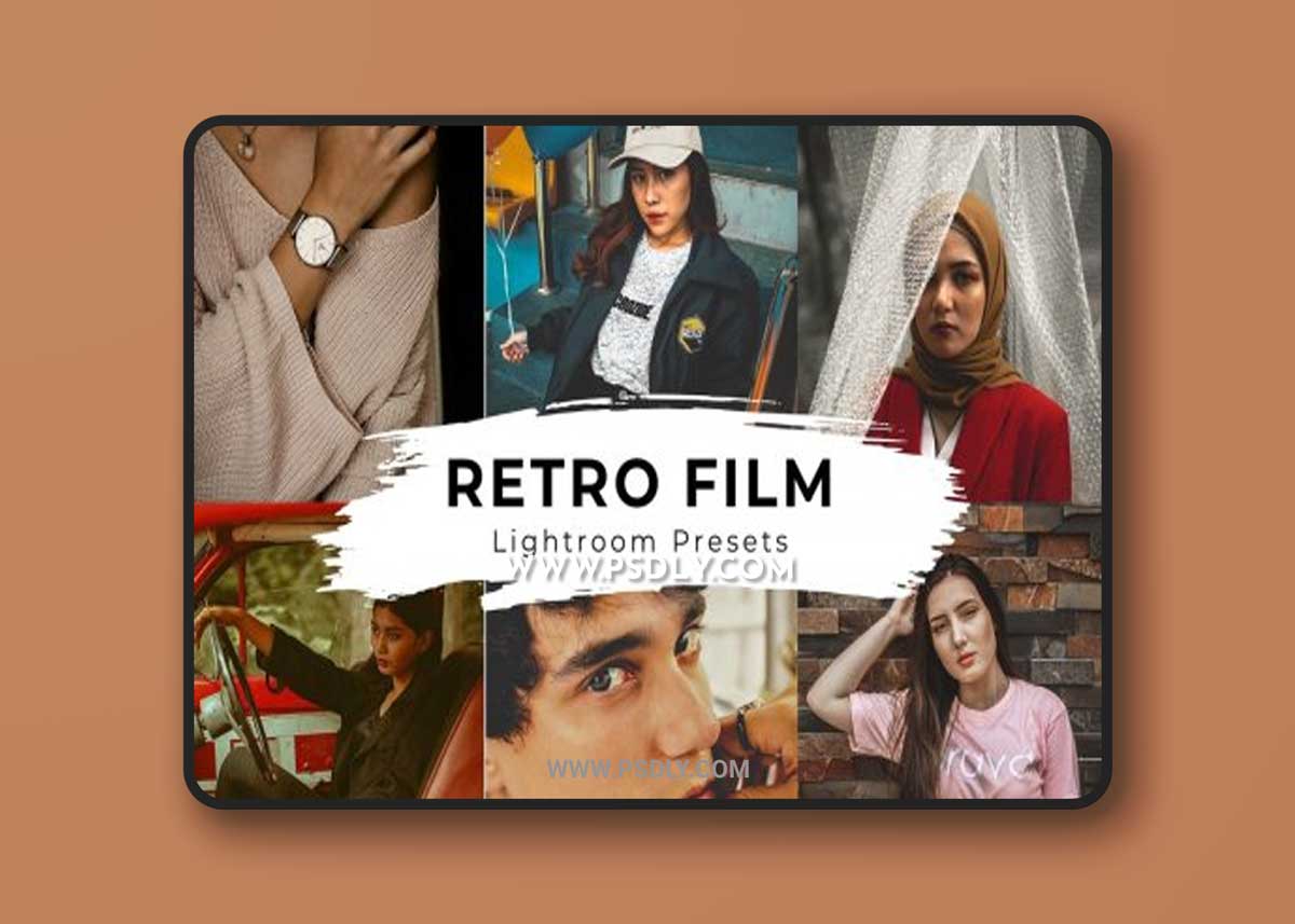 CreativeMarket - 10 Retro Film Lightroom Presets 6905835