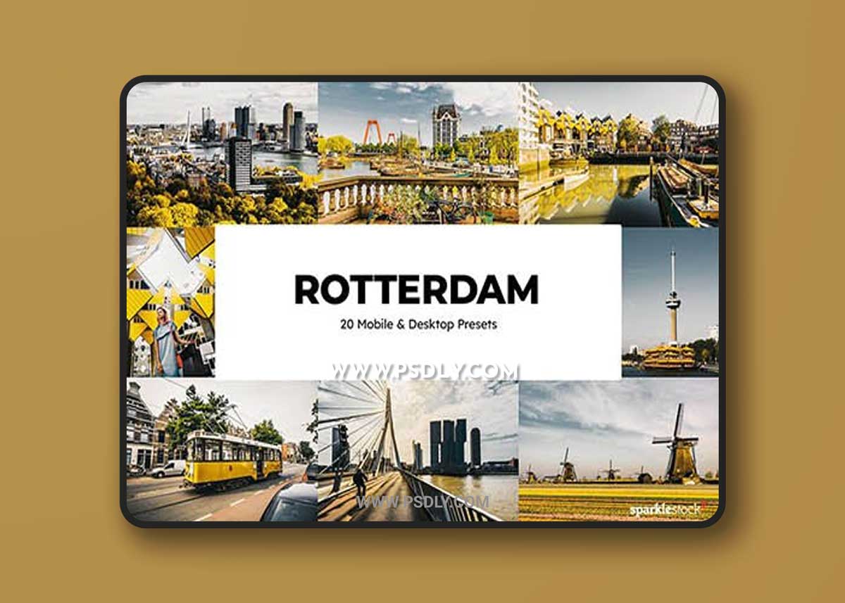 CreativeMarket - 20 Rotterdam Lightroom Presets LUTs 6783772