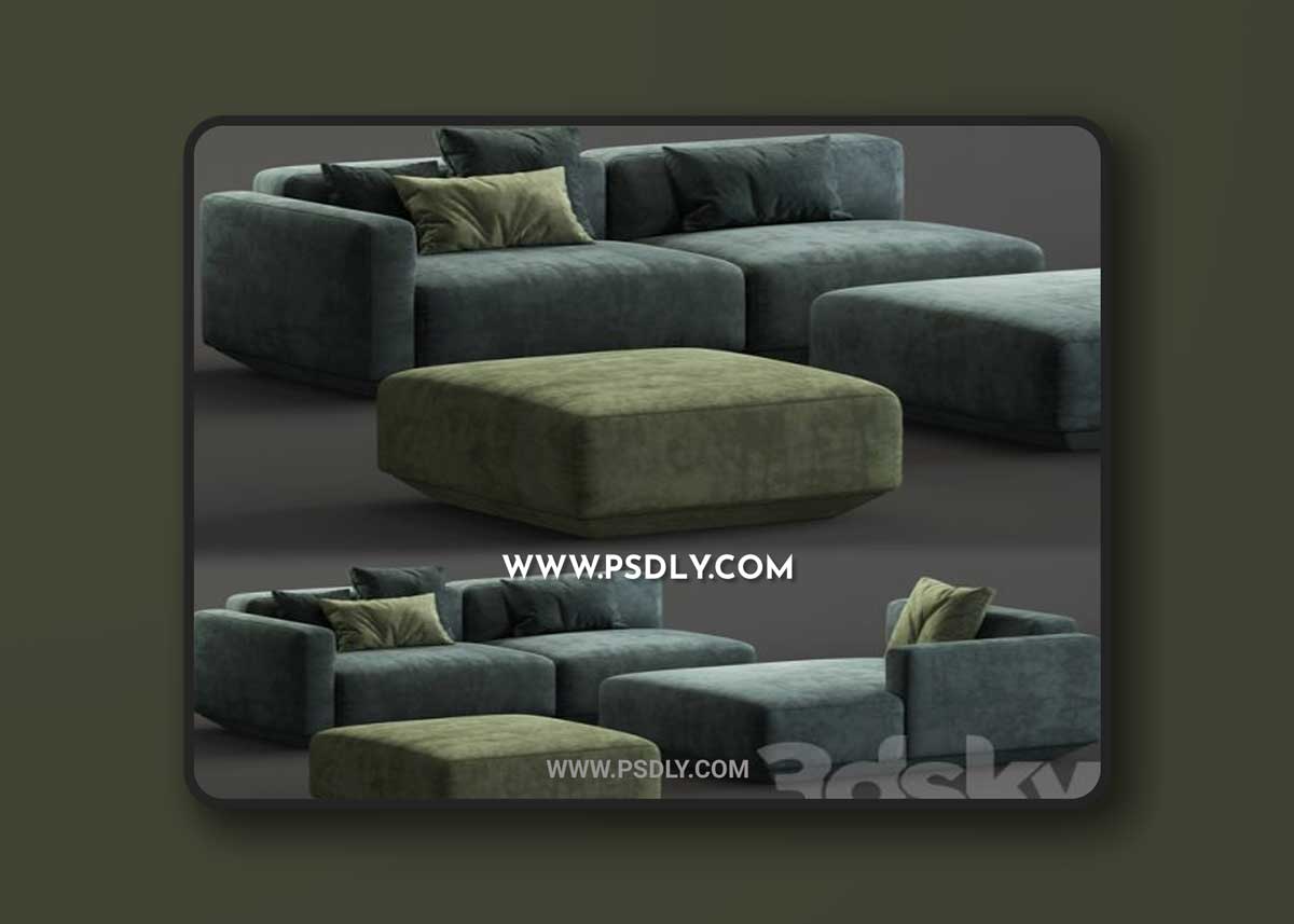 Develius modular sofa 02 3D Model