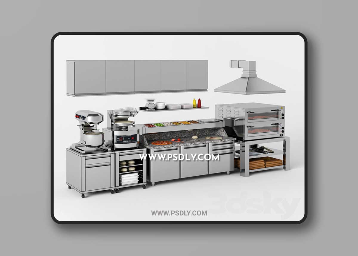 Equipment for pizzeria 3D Model