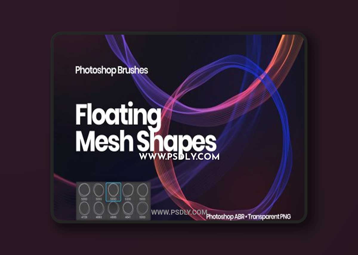 Floating Mesh Shapes Photoshop Brushes