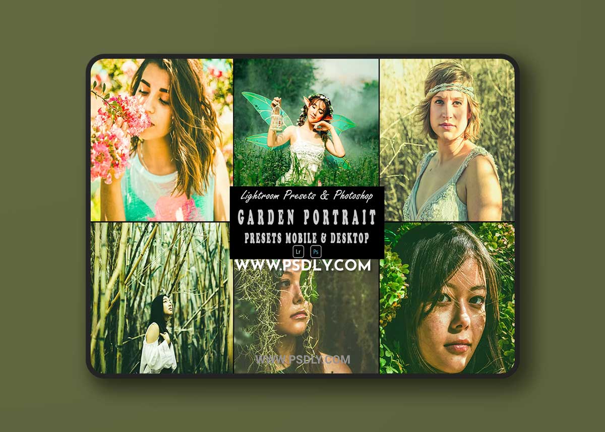 Garden Portrait Photoshop Action & Lightrom Preset