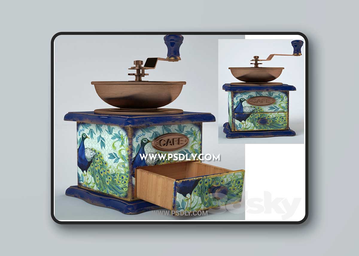 Grinder decorated decoupage technique