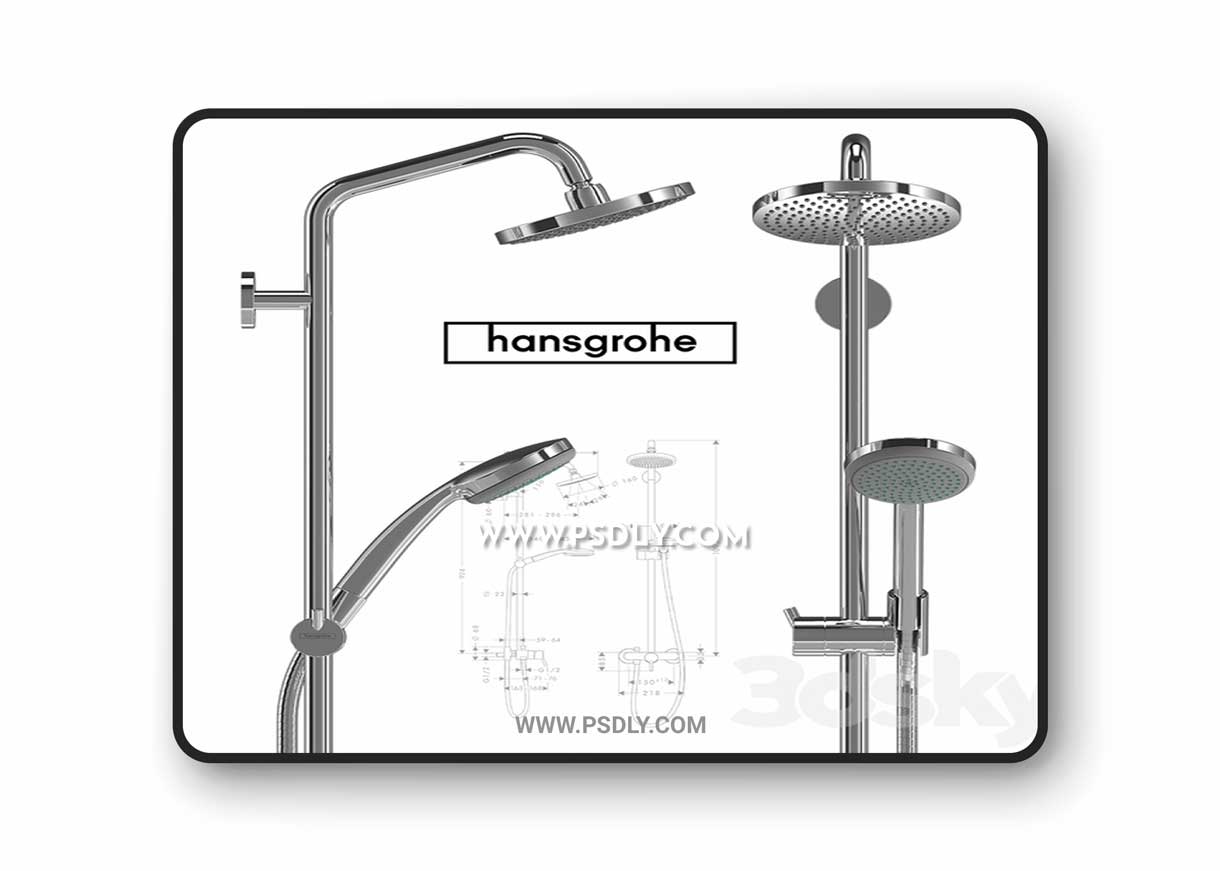 Hansgrohe Croma 100 1jet Showerpipe