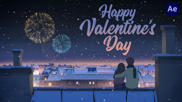 Videohive Happy Valentine's Day Card Animation [After Effects] 35608209