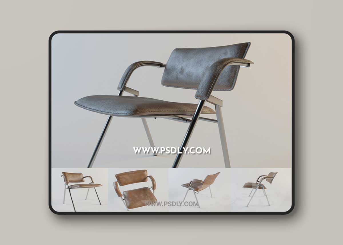 Jacques Dumont Leather and Iron Chair_coroma3