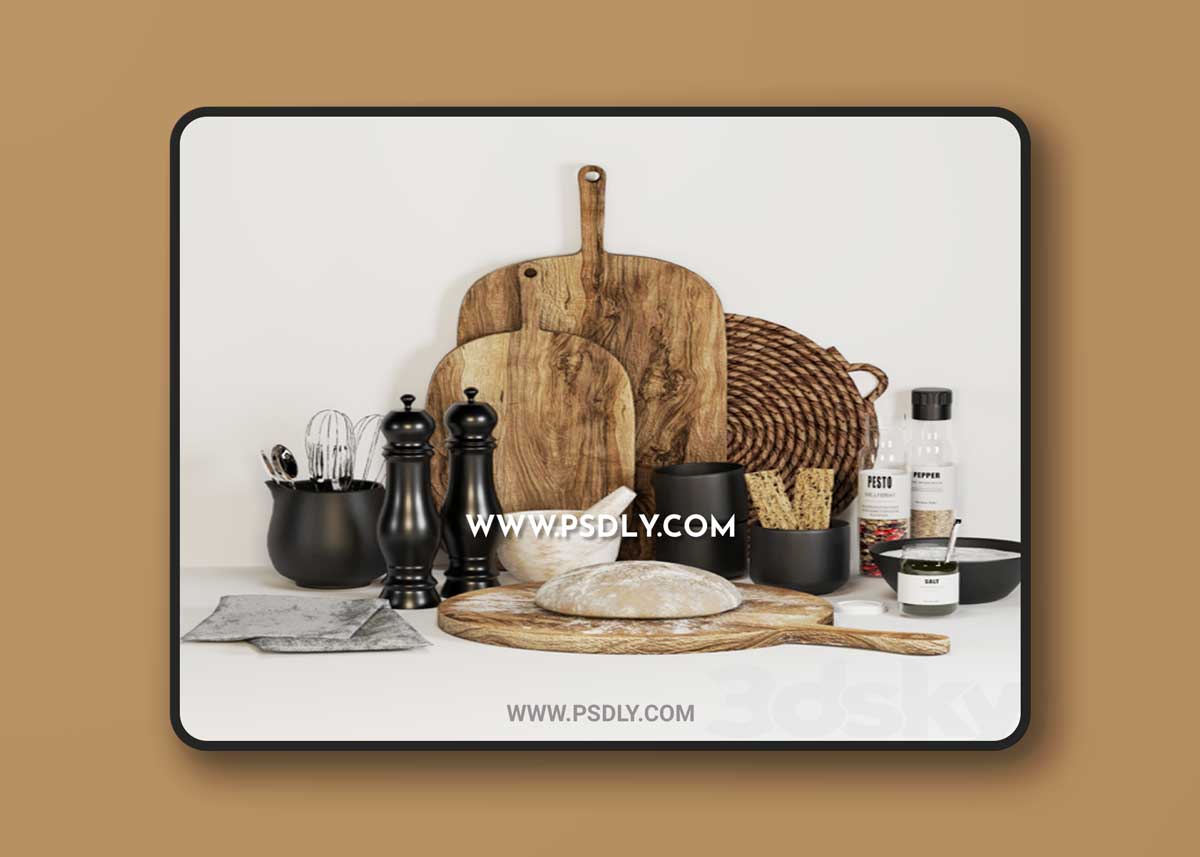 Kitchen Decor Set 3D Model