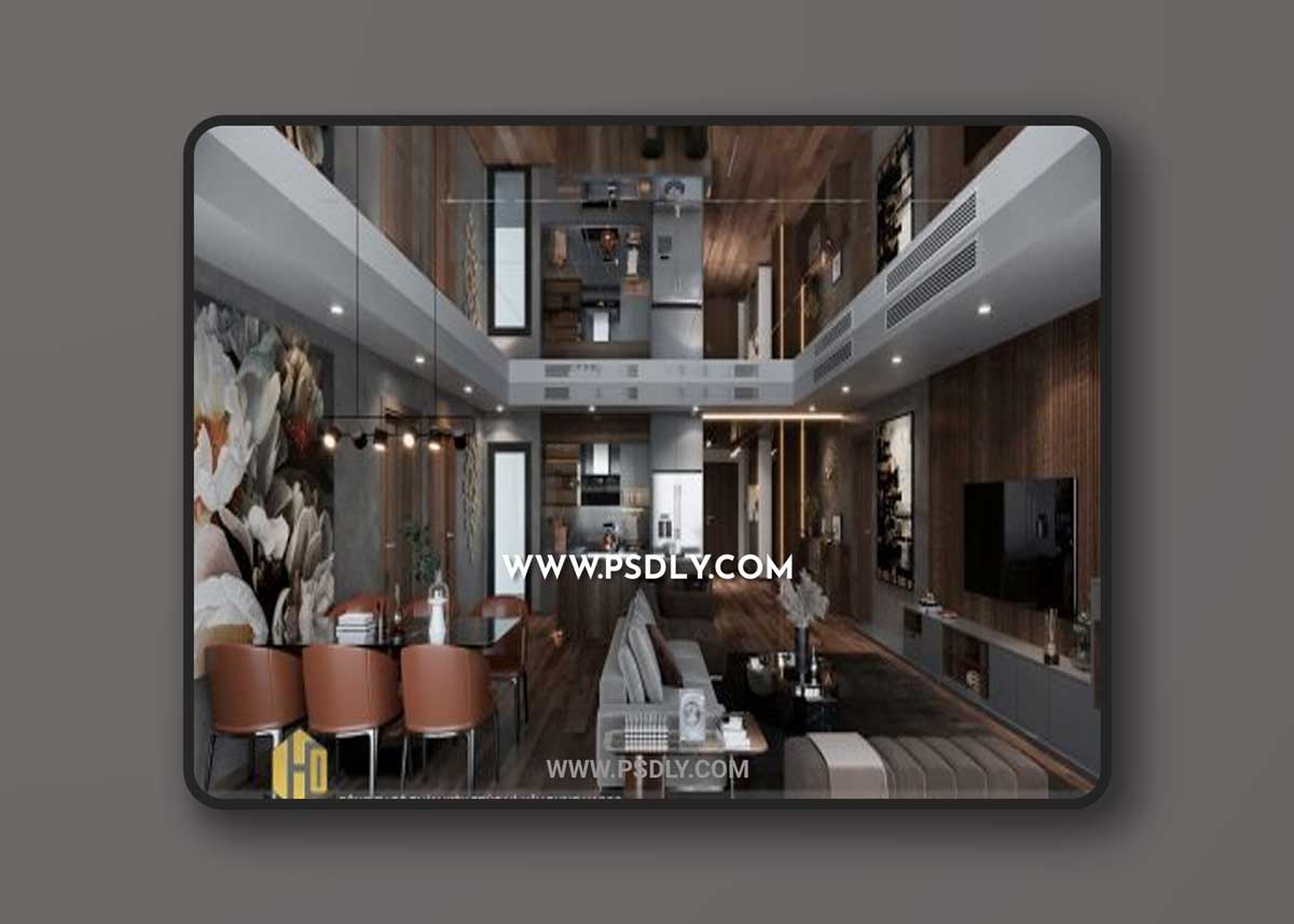 Living Room – Kitchen Interior by Trong Khoa